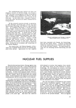 Nuclear Fuel Supplies
