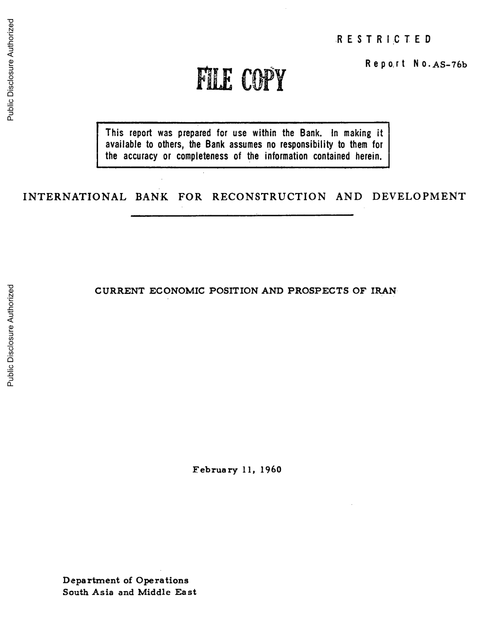 World Bank Document