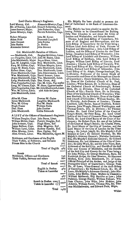 Lord Charles Murray's Regiment. Lord Murray, Col. Alexanderminerys