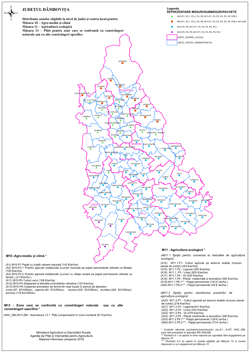 DÂMBOVIȚA Legen Da REPREZENTARE MĂSURI/SUBMĂSURI/PACHETE *# M10-P1, P2.1, P2.2, P4, P8, M11-P1, P2, P3, P4, P5, P6.1/P6.2