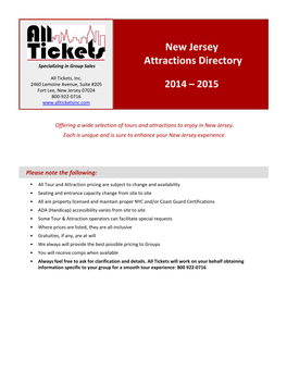 New Jersey Attractions Directory