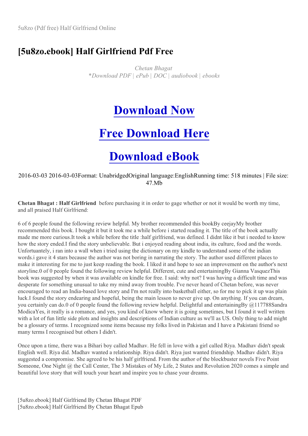 5U8zo (Pdf Free) Half Girlfriend Online