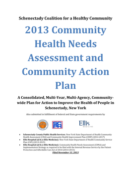 Schenectady County Community Health Improvement Plan