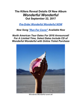 Wonderful Wonderful out September 22, 2017