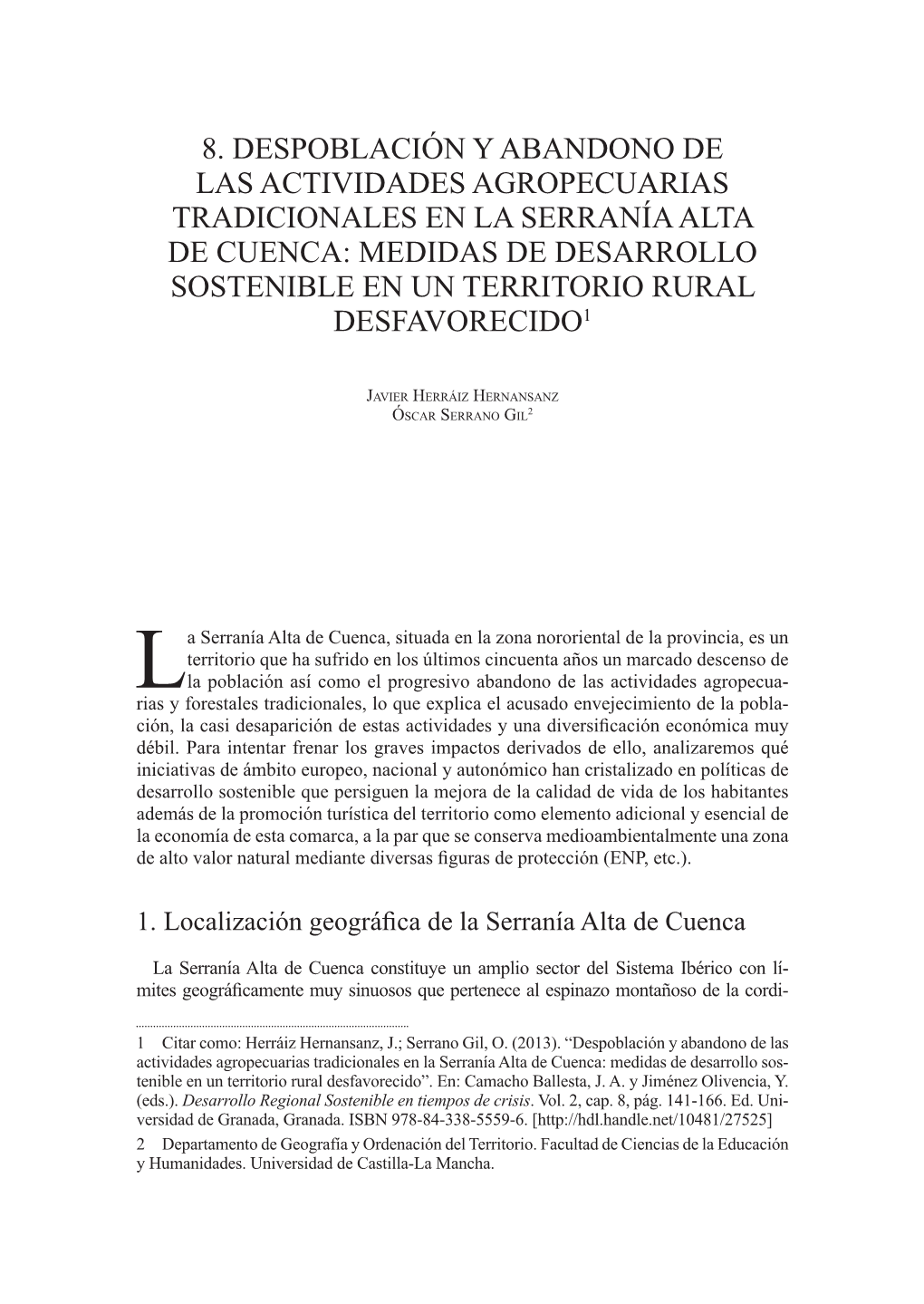 8. Despoblación Y Abandono De