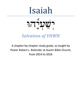 Isaiah Series Notebook.Pdf