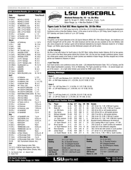 LSU Vs. Ole Miss Game Notes 4.14.05.Qxd