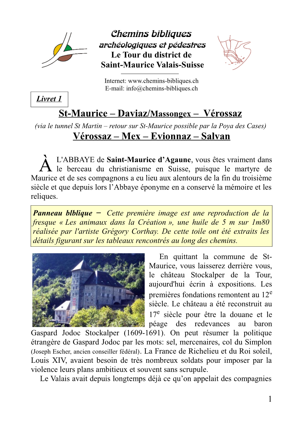Chemins Bibliques St-Maurice – Daviaz/ Massongex – Vérossaz
