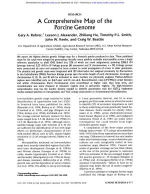 A Comprehensive Map of the Porcine Genome Gary A