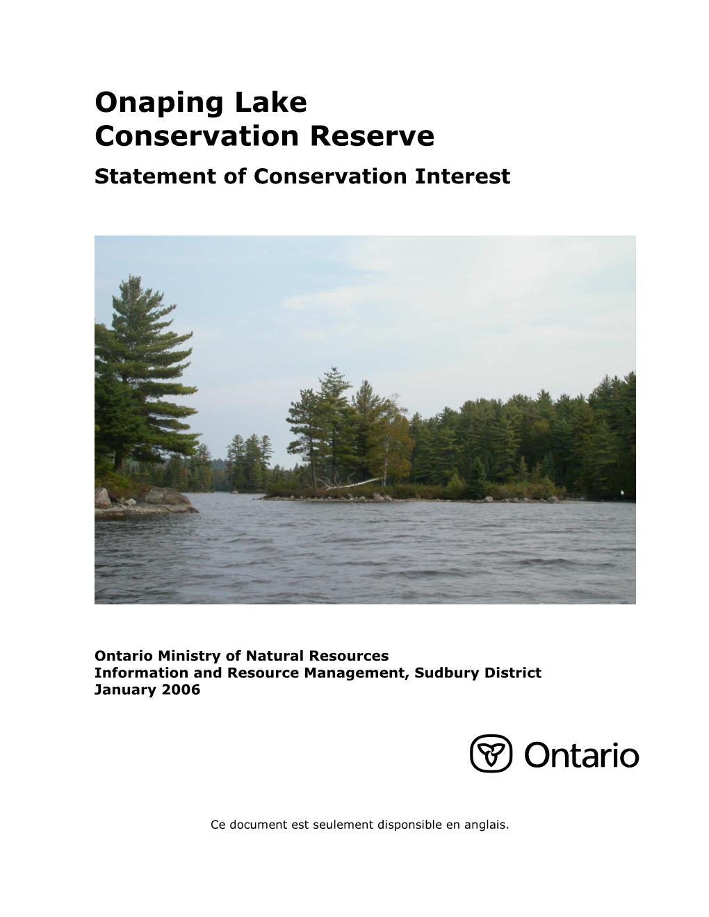 Onaping Lake Conservation Reserve