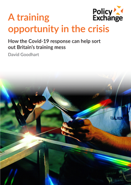 A Training Opportunity in the Crisis How the Covid-19 Response Can Help Sort out Britain’S Training Mess David Goodhart