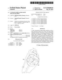 (12) United States Patent (10) Patent No.: US 9.428,898 B1 Clements (45) Date of Patent: Aug