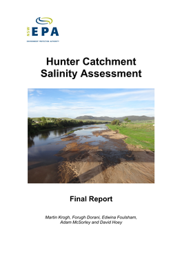 Hunter Catchment Salinity Assessment
