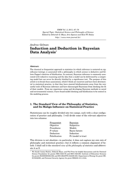 Induction and Deduction in Bayesian Data Analysis*