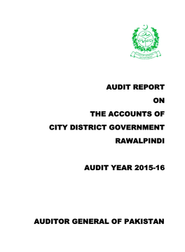 Audit Report on the Accounts of City District Government Rawalpindi