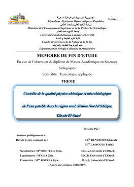 Memoire De Fin D'etude