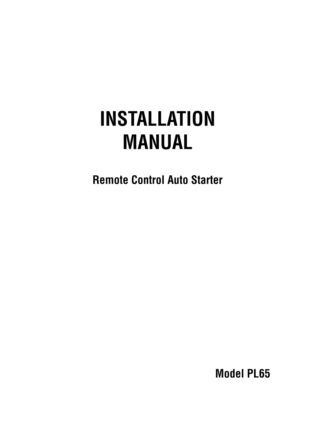 Installation Manual