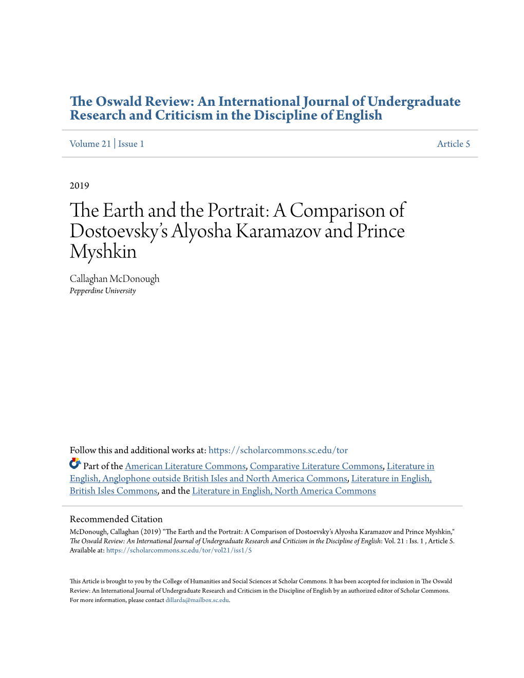 A Comparison of Dostoevsky's Alyosha Karamazov and Prince