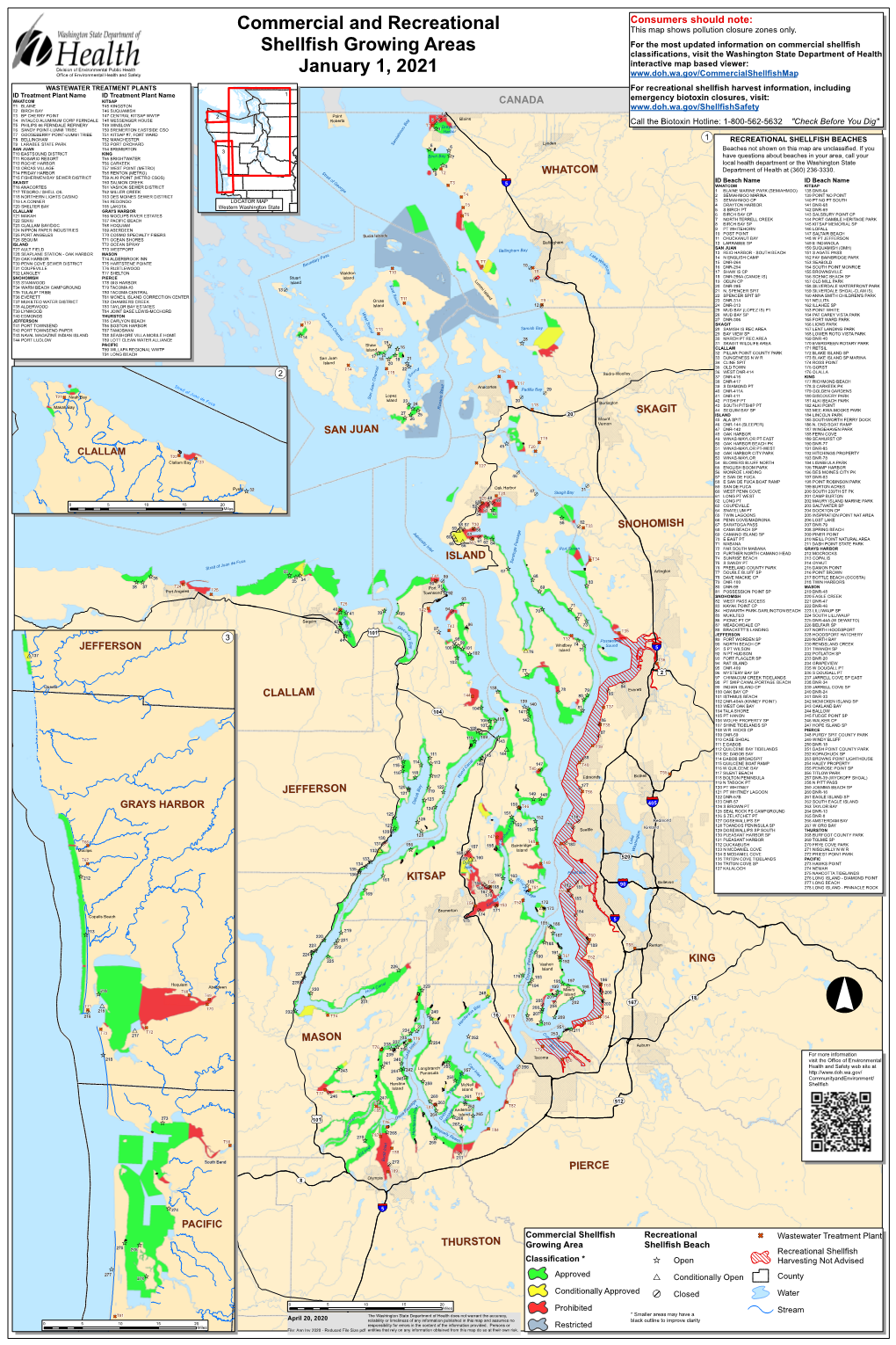 Commercial and Recreational Shellfish Growing Areas January 1