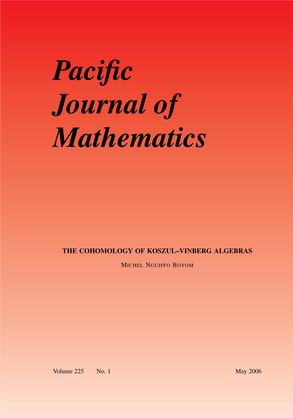 The Cohomology of Koszul–Vinberg Algebras