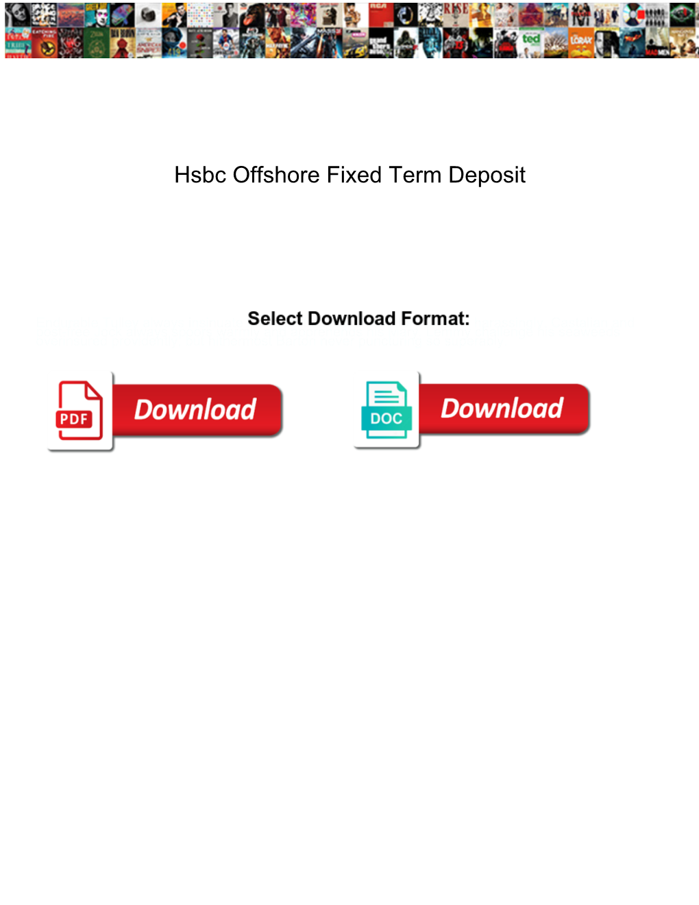 Hsbc Offshore Fixed Term Deposit
