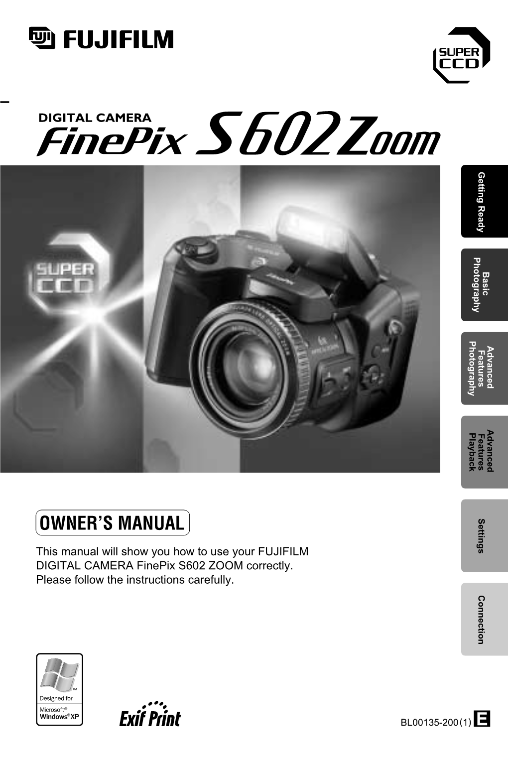 Finepix S602 Zoom Owner's Manual