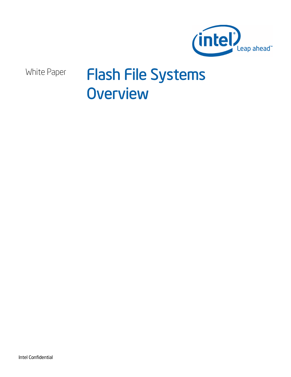 Flash File Systems Overview