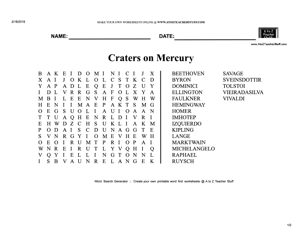 2C Mercury Crater Wordsearch V1