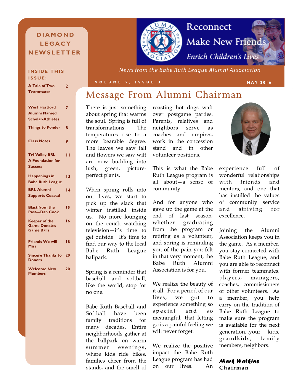 Message from Alumni Chairman