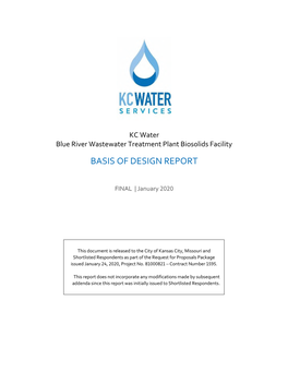 Blue River Biosolids Facility, Final Basis of Design Report