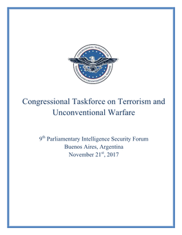 Congressional Taskforce on Terrorism and Unconventional Warfare