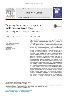 Targeting the Androgen Receptor in Triple-Negative Breast Cancer