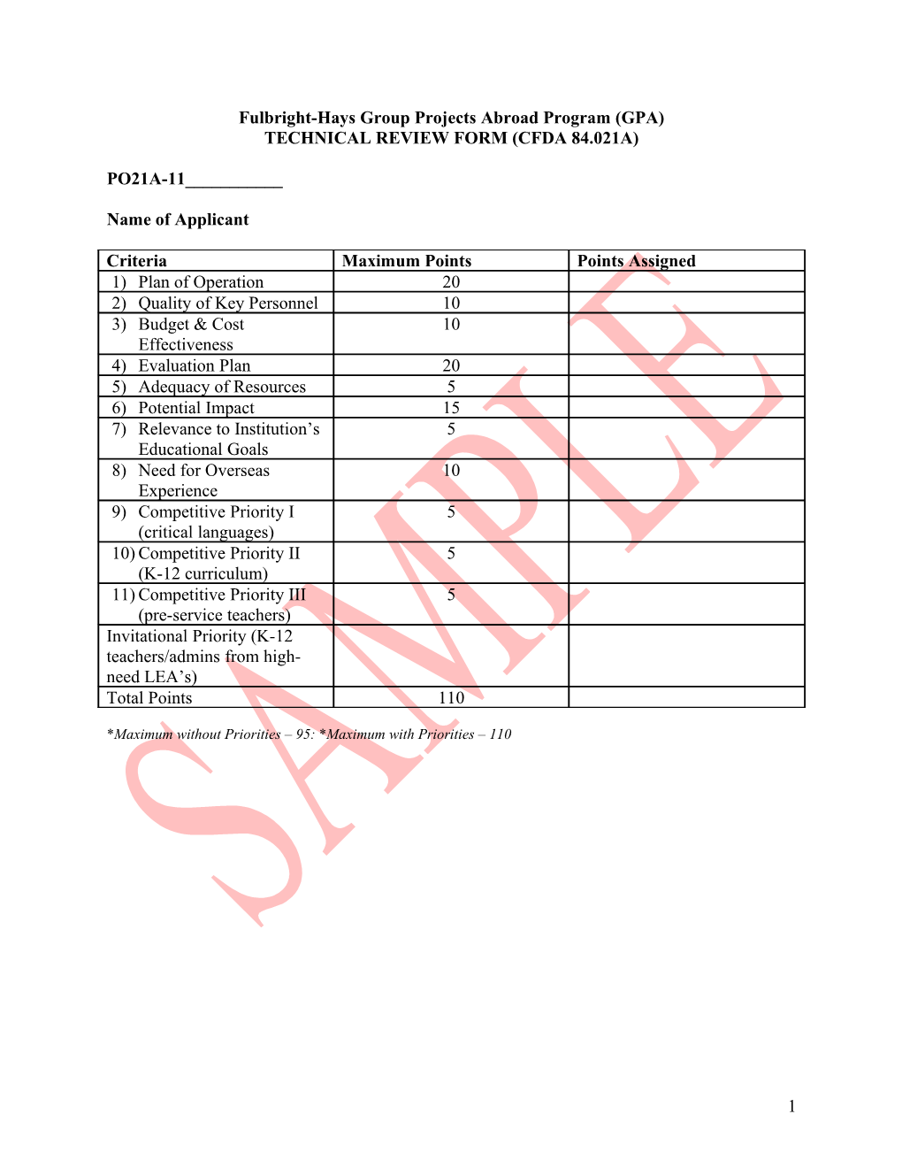 GPA Draft Technical Review Form (MS Word)