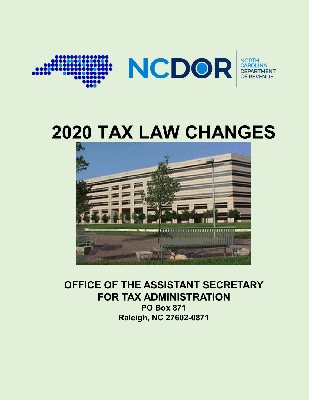 2020 Tax Law Changes