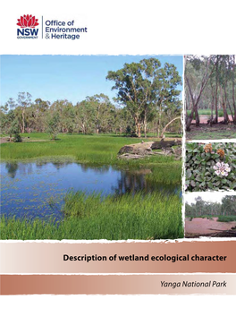 Description of Wetland Ecological Character: Yanga National Park