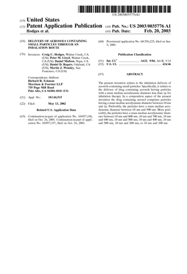 (19) United States (12) Patent Application Publication (10) Pub