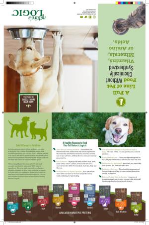 A Full Line of Pet Food Without Chemically Synthesized Vitamins