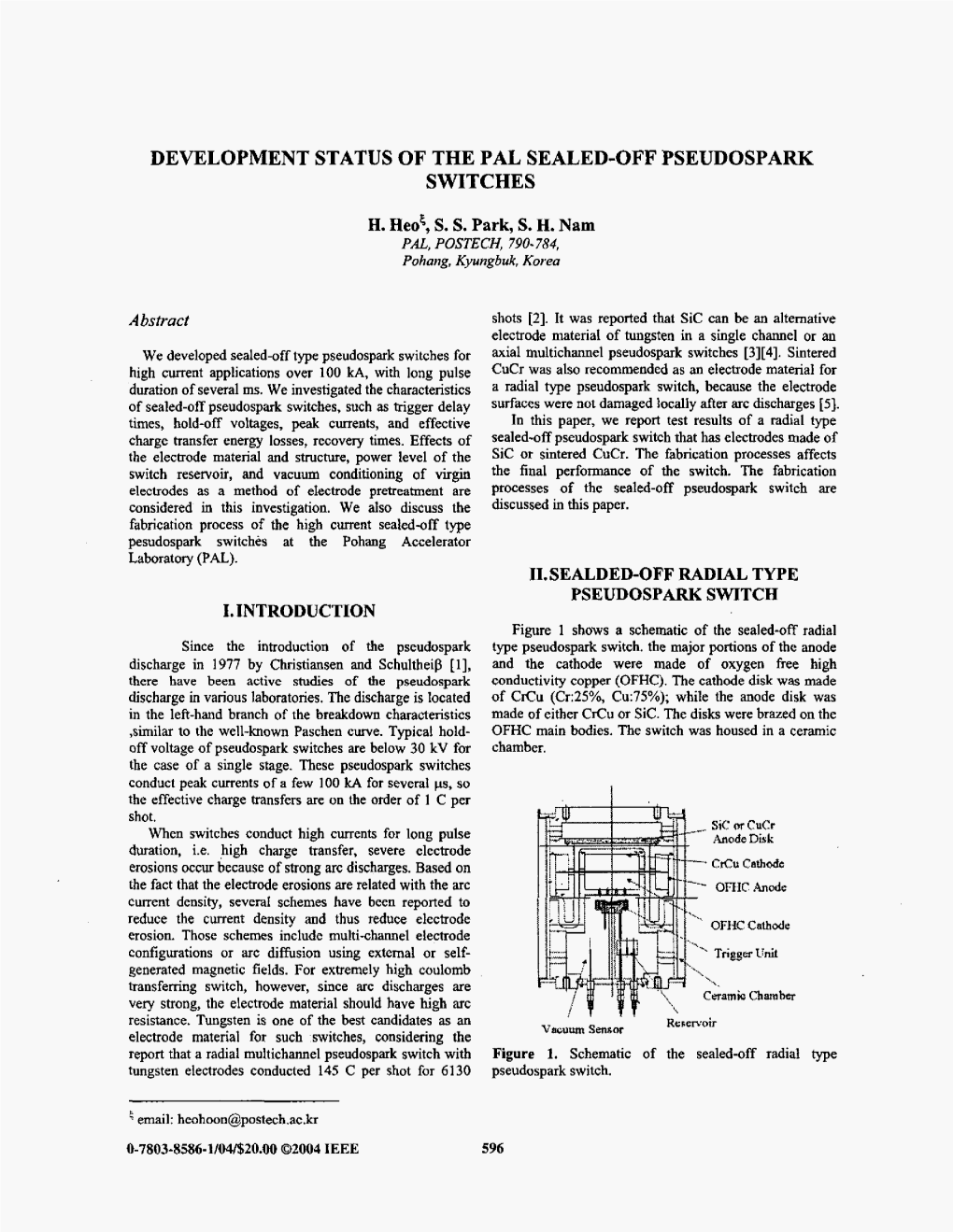 Development Status of the PAL Sealed-Off Pseudospark Switches