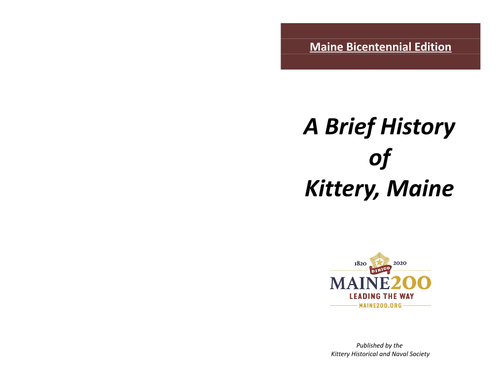 A Brief History of Kittery, Maine