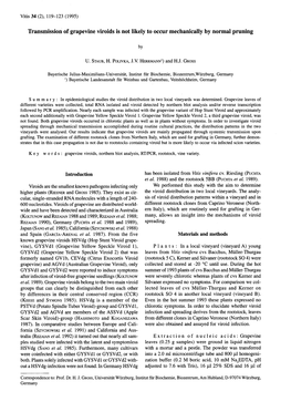 Transmission of Grapevine Viroids Is Not Likely to Occur Mechanically by Normal Pruning