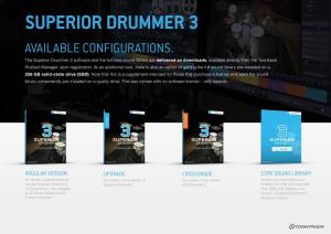 Superior Drummer 3 Available Configurations