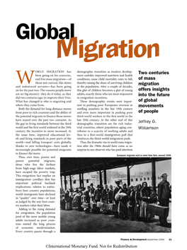 Two Centuries of Mass Migration Offers Insights Into the Future of Global