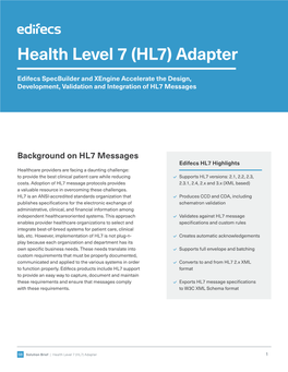 Health Level 7 (HL7) Adapter