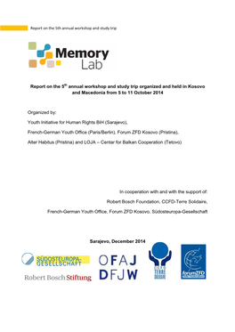 Report Memory Lab 2014
