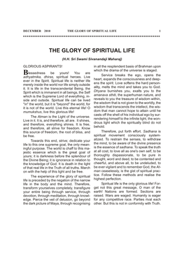 The Glory of Spiritual Life 1