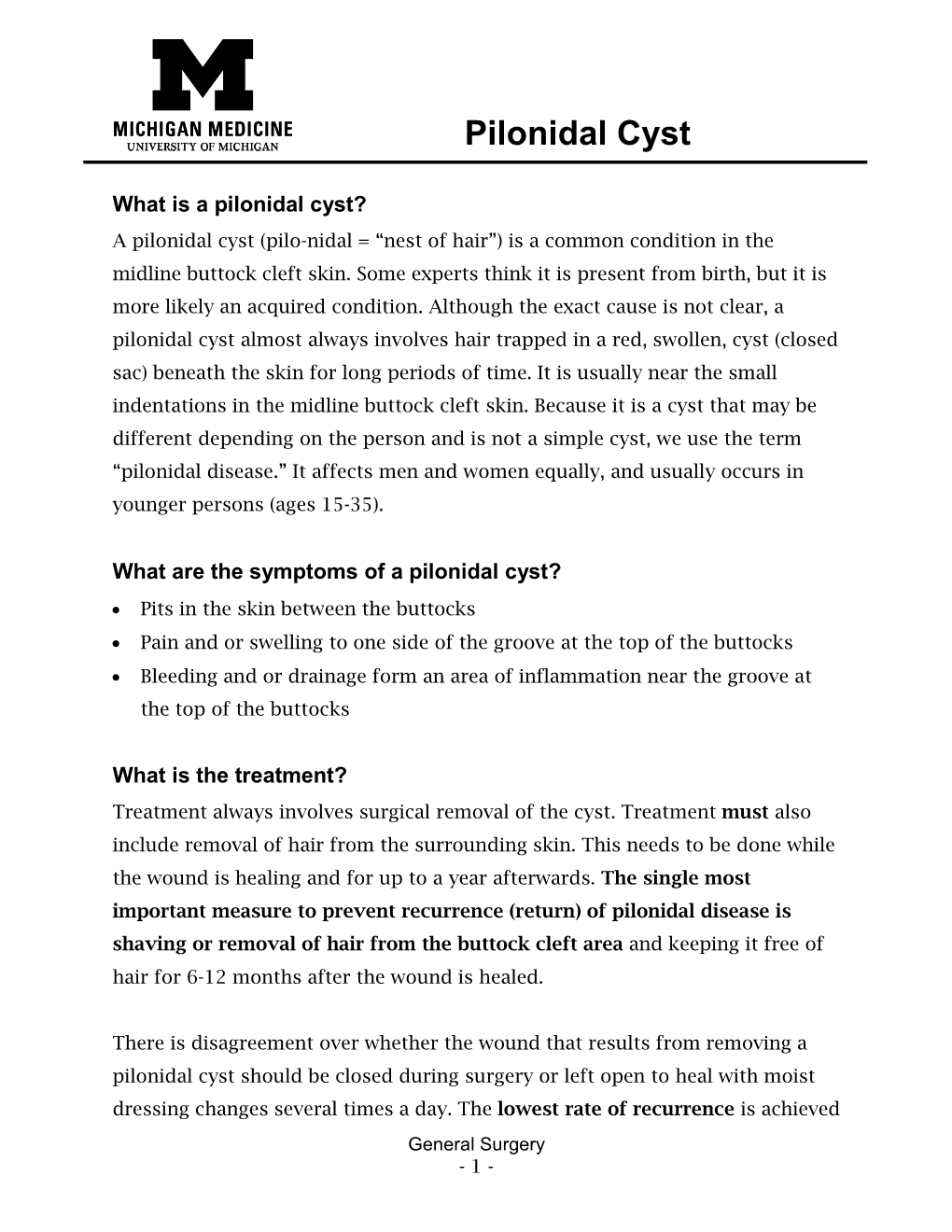 Pilonidal Cyst