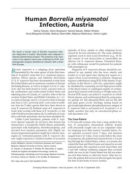 Human Borrelia Miyamotoi Infection, Austria