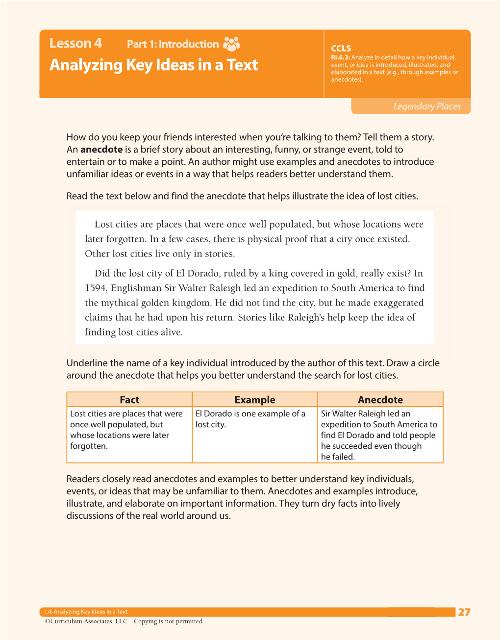 Analyzing Key Ideas In A Text Answer Key