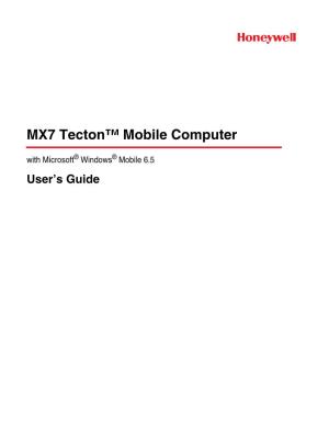 MX7 Tecton User's Guide with Microsoft Windows Mobile