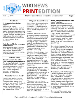April 11, 2006 the Free-Content News Source That You Can Write! Page 1